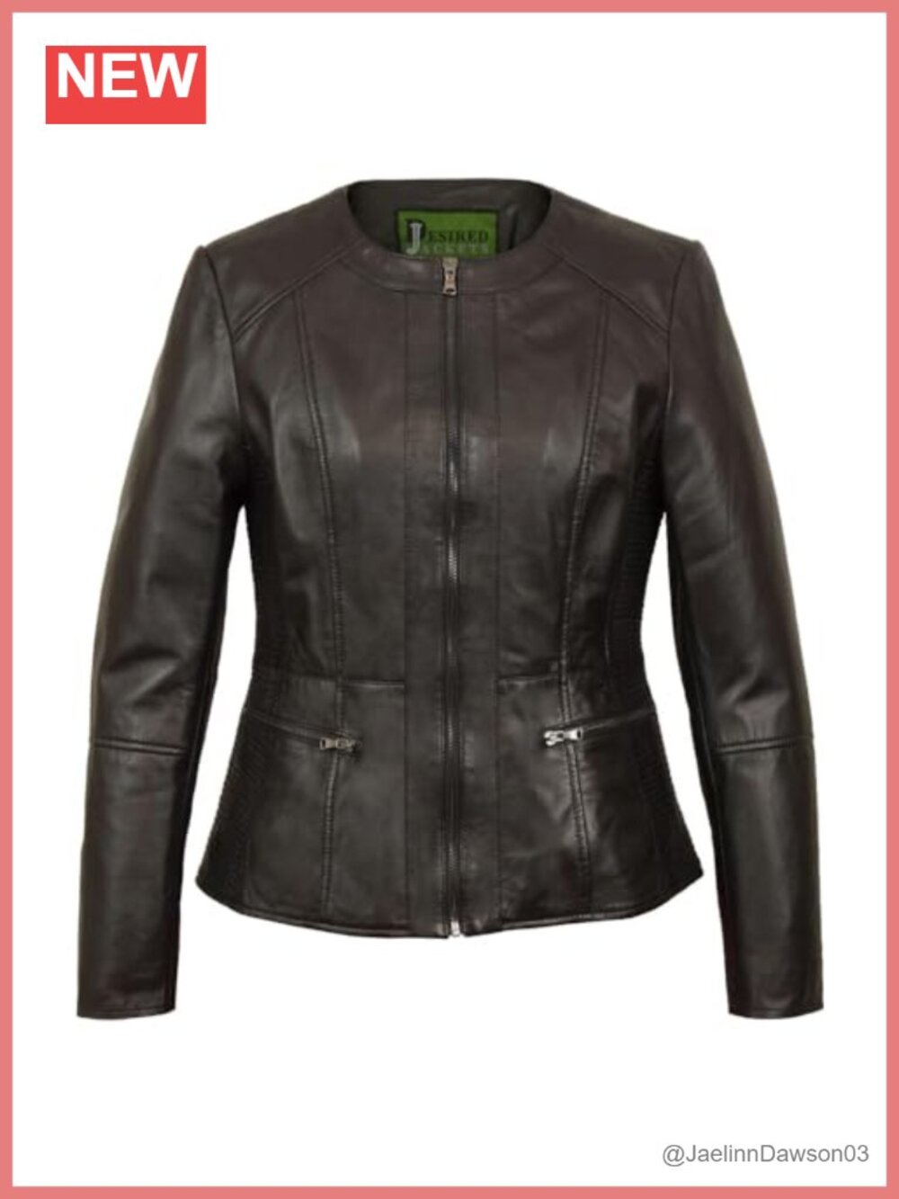 Women's Real Sheepskin Leather Jacket Cafe Racer Slim Fit Moto Biker
